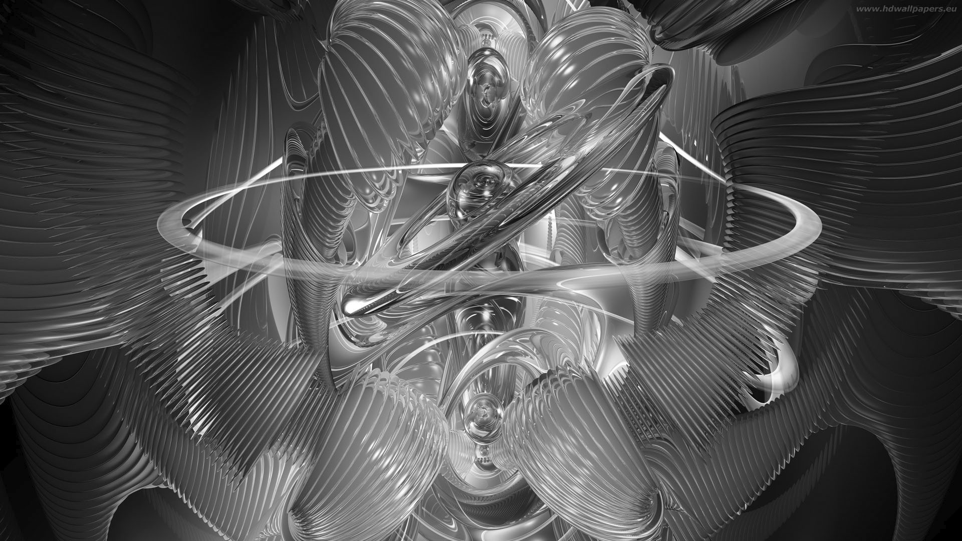 Abstract blue mirror silver ball in fantastic world
