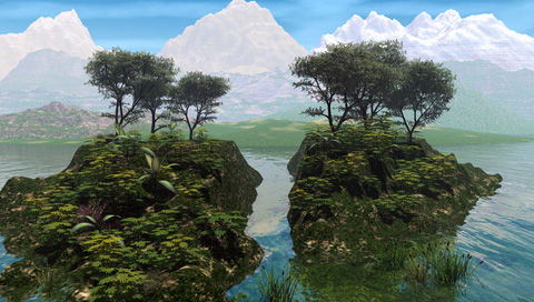 ostrov-tapeta-na-plochu na SONY PSP 480x272